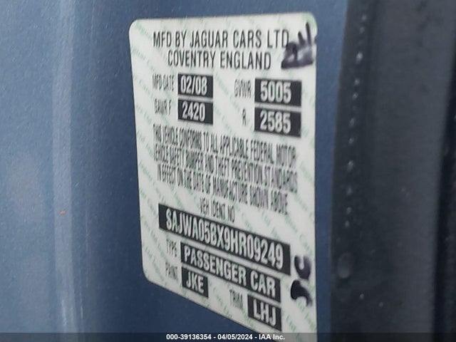 2009 JAGUAR XF SAJWA05BX9HR09249 Photo 8