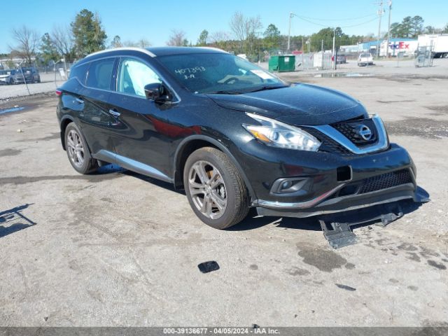 39136677 :رقم المزاد ، 5N1AZ2MH1JN196245 vin ، 2018 Nissan Murano Platinum مزاد بيع