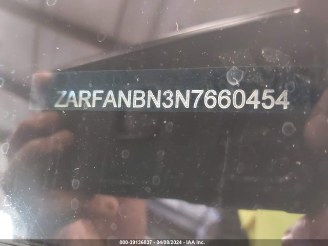 ZARFANBN3N7660454 Alfa Romeo Giulia Veloce Awd