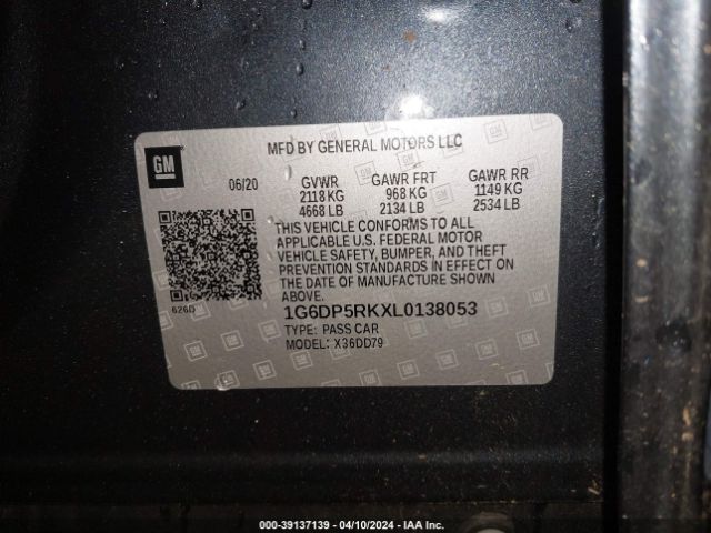 1G6DP5RKXL0138053 Cadillac Ct5 Sport