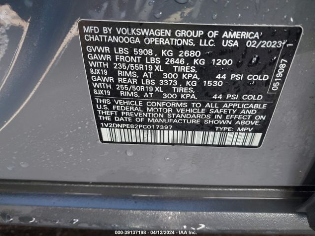 1V2DNPE82PC017397 Volkswagen Id.4 Awd Pro