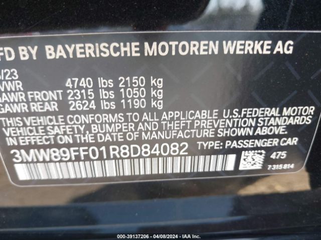 3MW89FF01R8D84082 BMW 3 Series 330i Xdrive