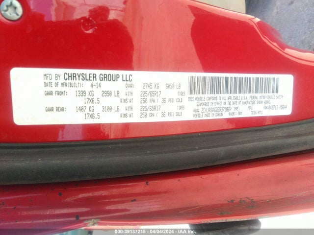 RAM Cargo Tradesman 2014 2C4JRGAG2ER375867 Image 9