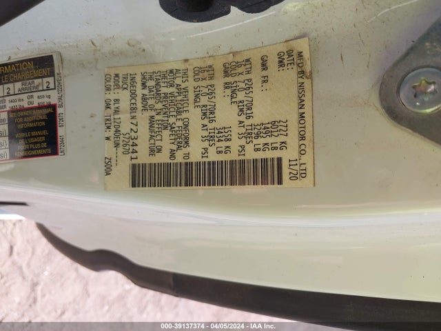 Nissan Frontier King Cab S 4x2 2020 1N6ED0CE8LN723441 Image 9