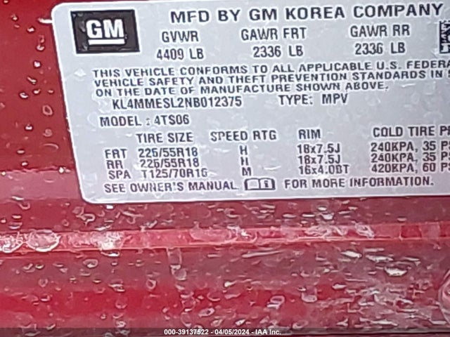 Buick Encore Gx Awd Select 2022 KL4MMESL2NB012375 Image 9