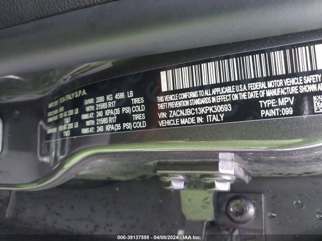 ZACNJBC13KPK30693 Jeep Renegade Trailhawk 4x4
