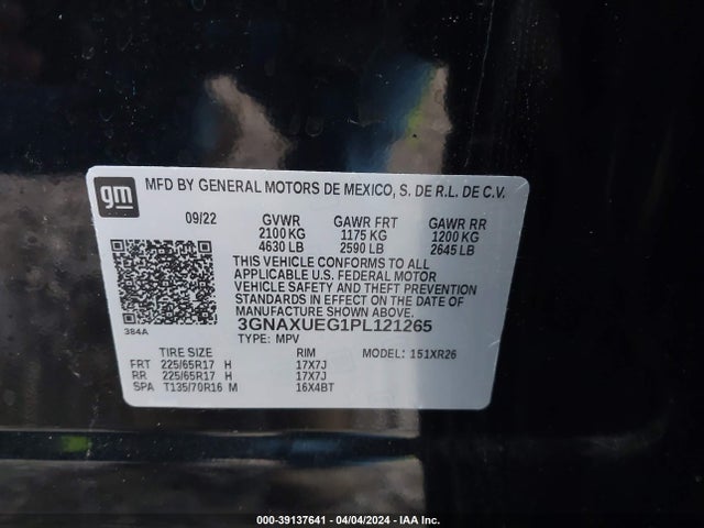 Chevrolet Equinox Awd Lt 2023 3GNAXUEG1PL121265 Image 9
