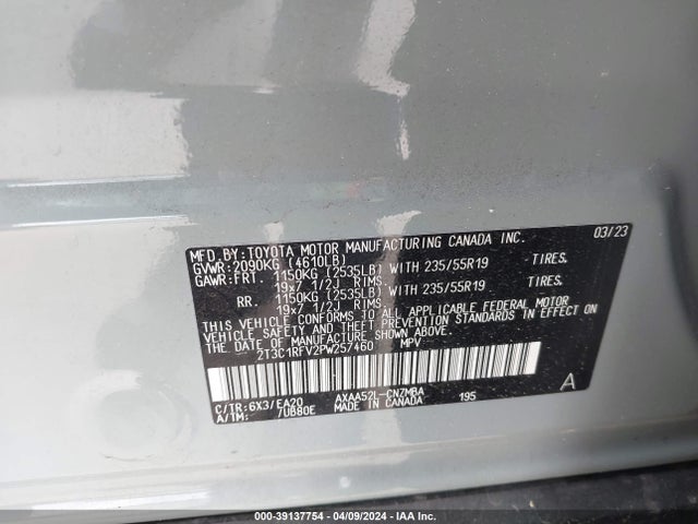 Toyota Rav4 Xle Premium 2023 2T3C1RFV2PW257460 Image 9