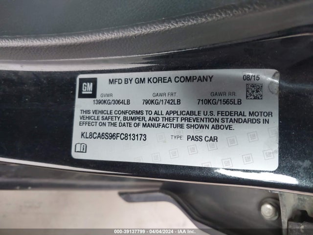 Chevrolet Spark Ls Manual 2015 KL8CA6S96FC813173 Image 9