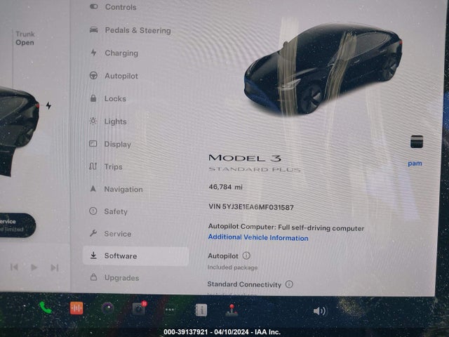 5YJ3E1EA6MF031587 Tesla Model 3 Standard Range Plus Rear-wheel Drive