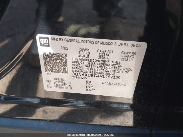 Chevrolet Equinox Awd Lt 2024 3GNAXUEG4RL157129 Image 9