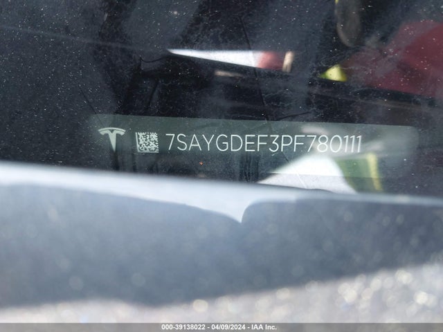 7SAYGDEF3PF780111 Tesla Model Y Awd/performance Dual Motor All-wheel Drive