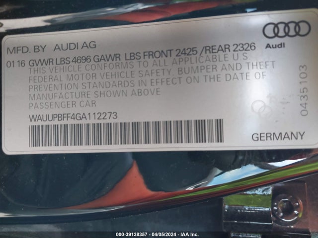 Audi A3 E-tron 1.4t Premium 2016 WAUUPBFF4GA112273 Image 9