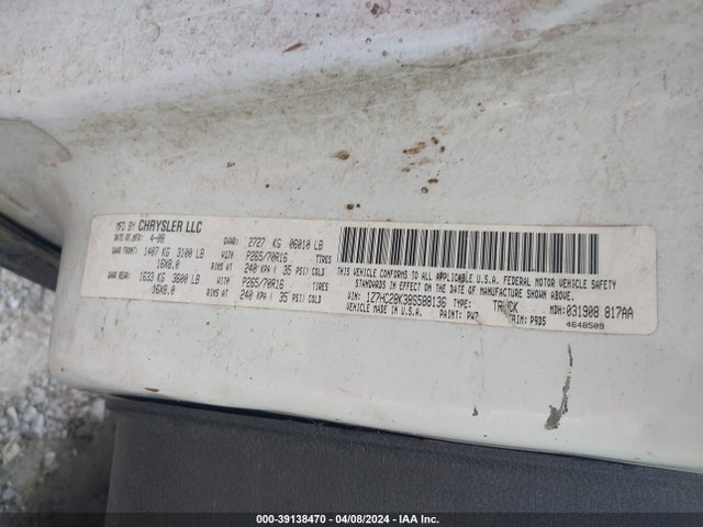 2008 MITSUBISHI RAIDER 1Z7HC28K38S588136 Photo 8
