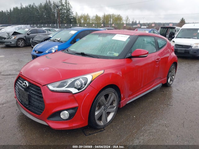 Hyundai Veloster Turbo W/black 2014 KMHTC6AEXEU186305 Image 2