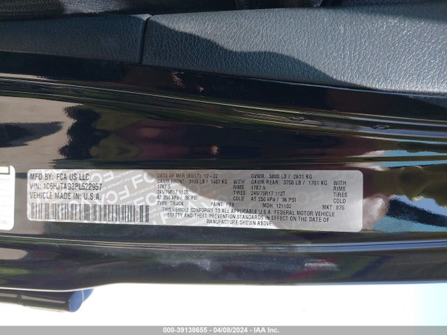 1C6HJTAG3PL522957 Jeep Gladiator Sport S 4x4