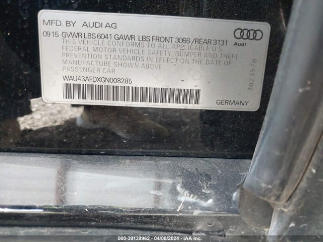 WAU43AFDXGN008285 Audi A8 L 4.0t Sport