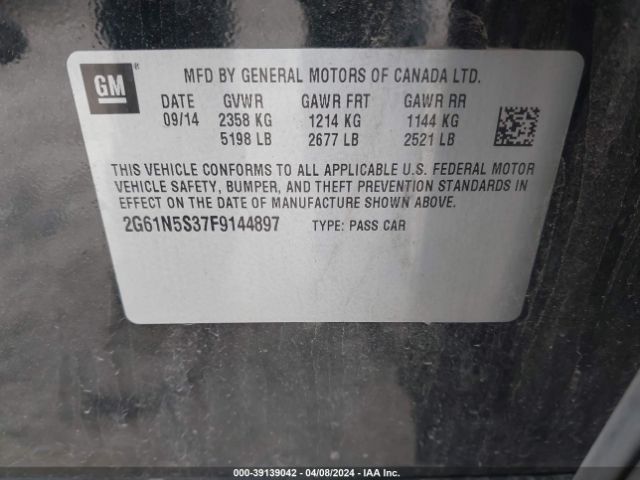 2G61N5S37F9144897 Cadillac XTS LUXURY