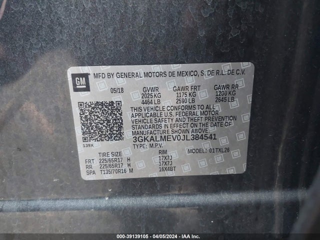 GMC Terrain Sle 2018 3GKALMEV0JL384541 Image 9