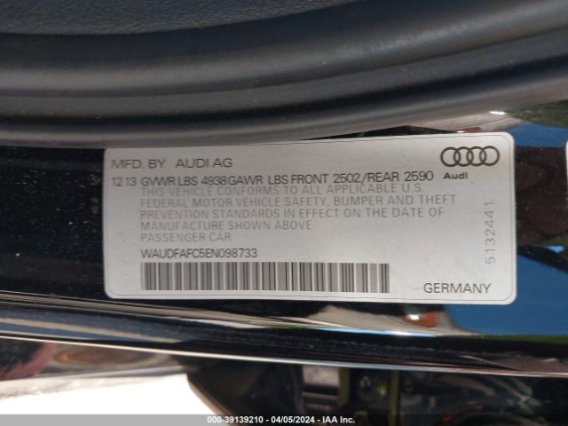 WAUDFAFC5EN098733 Audi A6 2.0t Premium