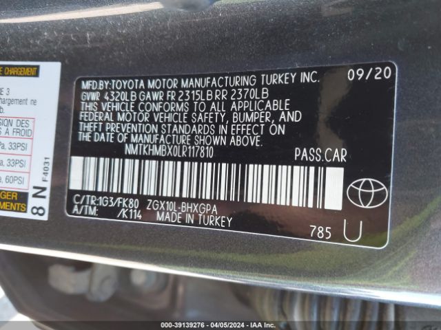 NMTKHMBX0LR117810 Toyota C-HR XLE
