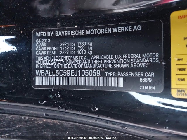 BMW Z4 Sdrive28i 2014 WBALL5C59EJ105059 Image 9