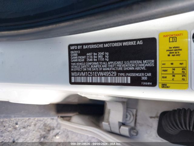 WBAVM1C51EVW49529 BMW X1 Sdrive28i