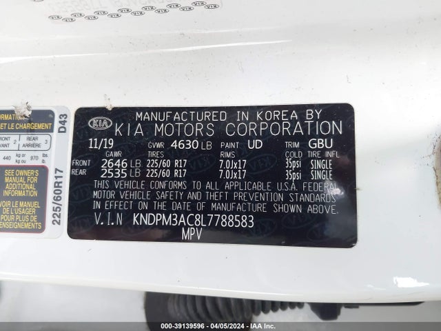KIA Sportage Lx 2020 KNDPM3AC8L7788583 Image 9