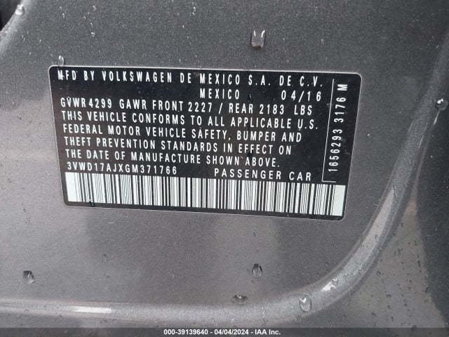 3VWD17AJXGM371766 Volkswagen Jetta 1.8t Sport