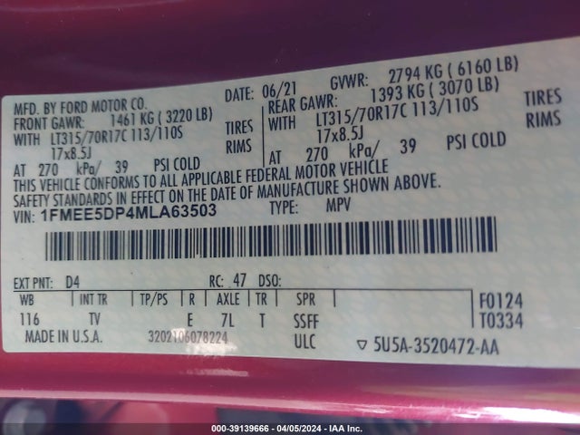 Ford Bronco Wildtrak 2021 1FMEE5DP4MLA63503 Image 9
