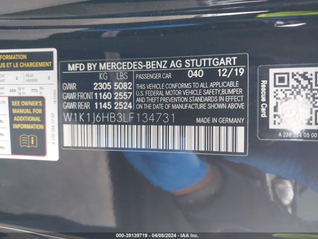 W1K1J6HB3LF134731 Mercedes-Benz E 450