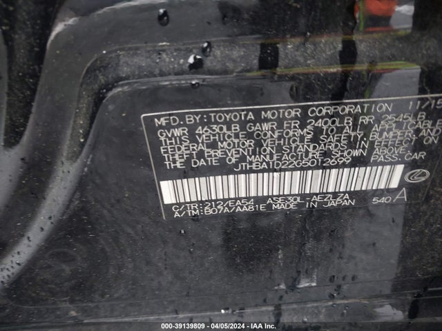 Lexus IS 200T 2016 JTHBA1D22G5012699 Image 9