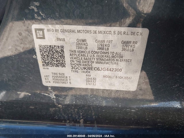 Chevrolet Silverado 1500 2lt 2018 3GCUKREC6JG442300 Image 9