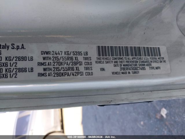ZFBERFATXG6C74195 RAM Promaster City Tradesman