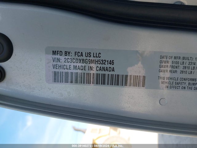 Dodge Charger Sxt Rwd 2021 2C3CDXBG9MH532146 Image 9