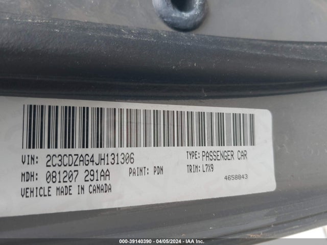 Dodge Challenger Sxt 2018 2C3CDZAG4JH131306 Image 9