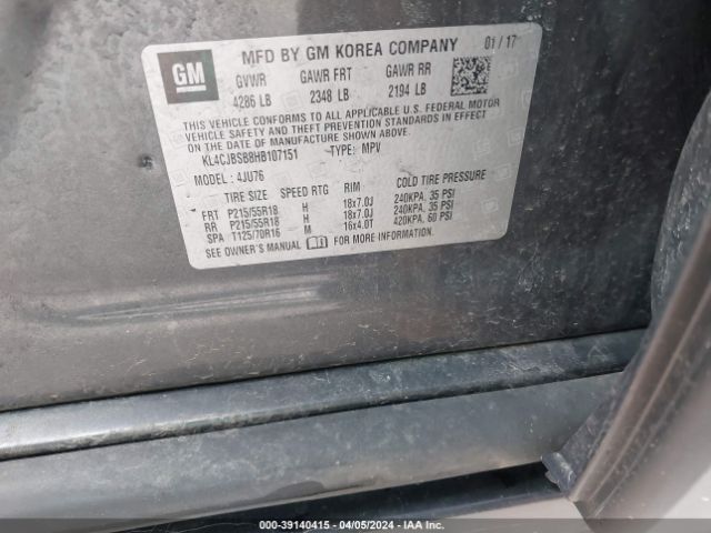 KL4CJBSB8HB107151 Buick Encore Preferred Ii