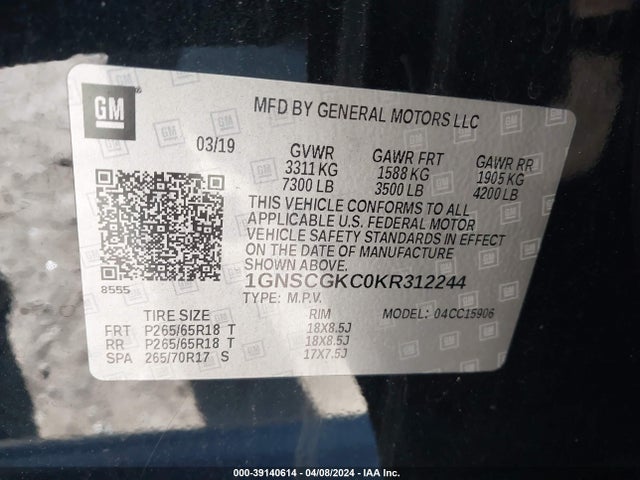 Chevrolet Suburban Ls 2019 1GNSCGKC0KR312244 Image 9