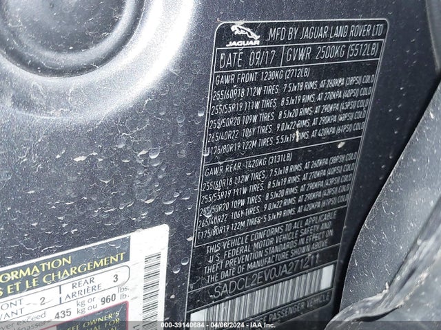 2018 JAGUAR F-PACE SADCL2EV0JA271211 Photo 8