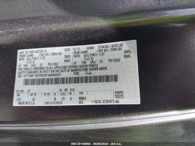 1FTMF1EP8GFA84023 Ford F-150 Xl