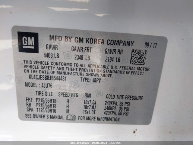 KL4CJESB8JB544431 Buick Encore Preferred