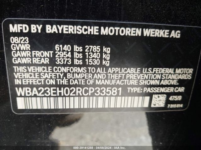 WBA23EH02RCP33581 BMW 740 I