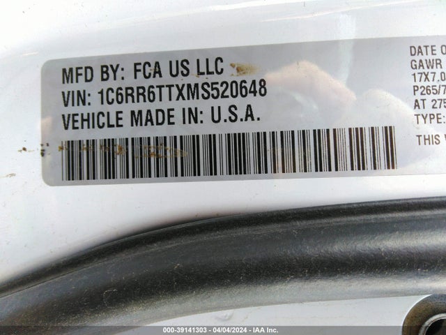 RAM 1500 Classic Slt  4x2 6'4 Box 2021 1C6RR6TTXMS520648 Image 9