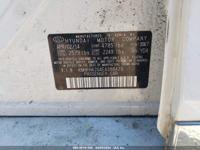 Hyundai Azera Limited 2014 KMHFH4JG4EA388479 Image 9