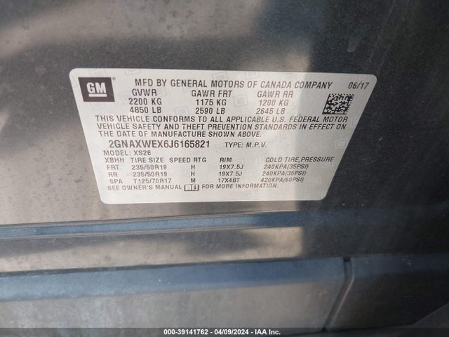 Chevrolet Equinox Premier 2018 2GNAXWEX6J6165821 Image 9