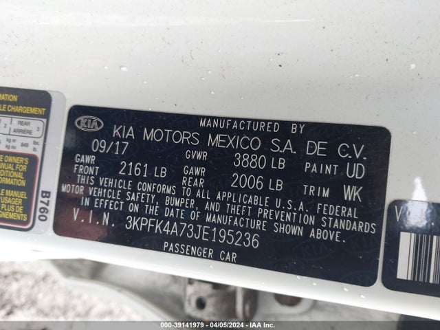 KIA FORTE LX 2018 3KPFK4A73JE195236 Image 9