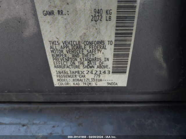 1N4AL3AP8JC212143 Nissan Altima 2.5 Sv