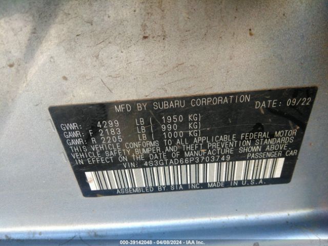 4S3GTAD66P3703749 Subaru Impreza Premium 5-door