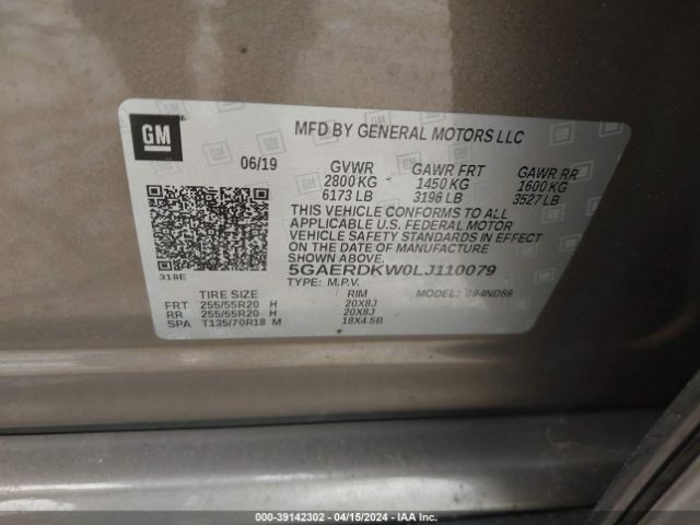 5GAERDKW0LJ110079 Buick Enclave Fwd Avenir