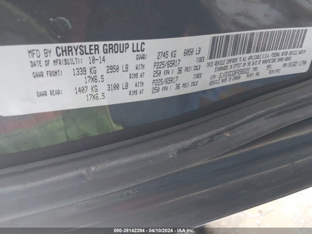 Dodge Grand Caravan Sxt 2015 2C4RDGCG9FR585222 Image 9